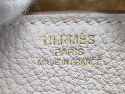 HERMES Birkin 25 Cle Togo Gold Hardware W Stamp Handbag