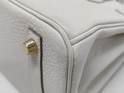 HERMES Birkin 25 Cle Togo Gold Hardware W Stamp Handbag