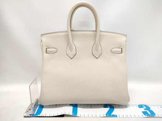 HERMES Birkin 25 Cle Togo Gold Hardware W Stamp Handbag