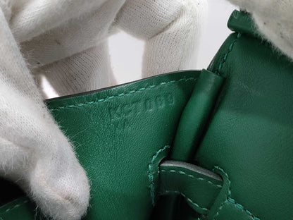 HERMES Birkin 25 Cargo Vertigo Toile H Leather Handbag with Silver Hardware and K Stamp