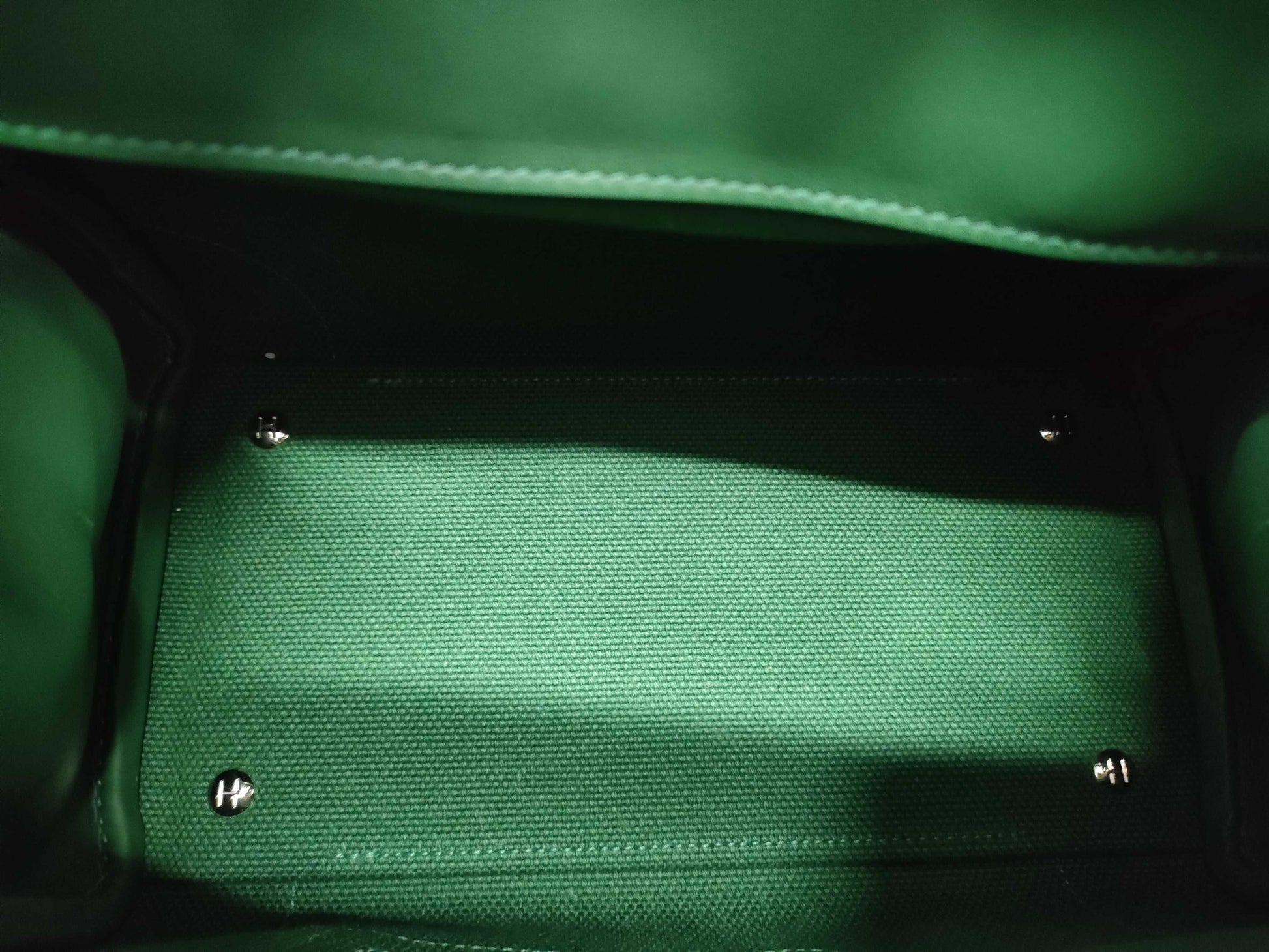HERMES Birkin 25 Cargo Vertigo Toile H Leather Handbag with Silver Hardware and K Stamp