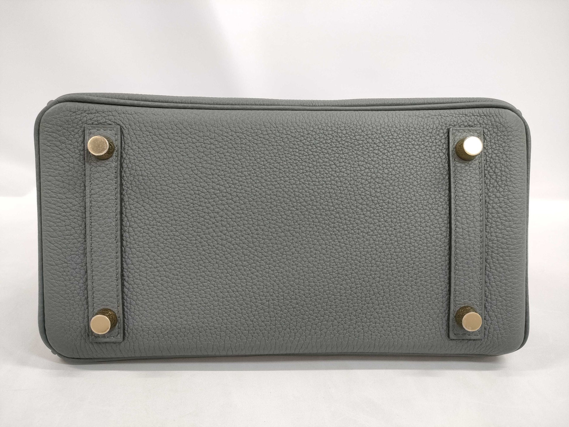 HERMES Birkin 25 Vert Amande Togo Gold Hardware W Stamp Handbag