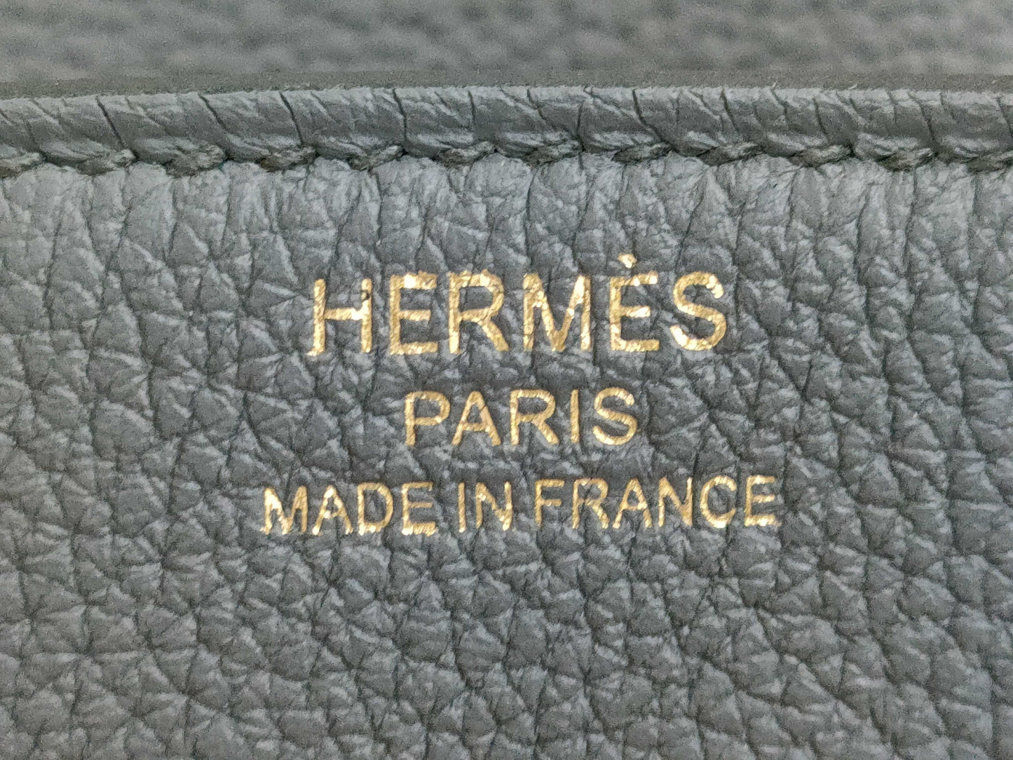 HERMES Birkin 25 Vert Amande Togo Gold Hardware W Stamp Handbag