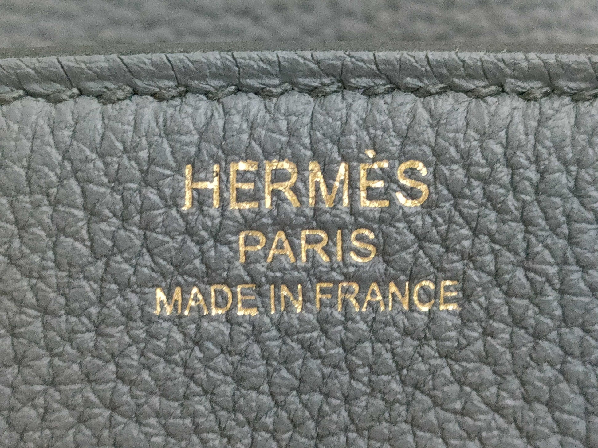 HERMES Birkin 25 Vert Amande Togo Gold Hardware W Stamp Handbag