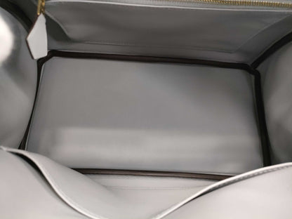 HERMES Birkin 25 in Platinum with Swift Champagne Gold Hardware and K Stamp.