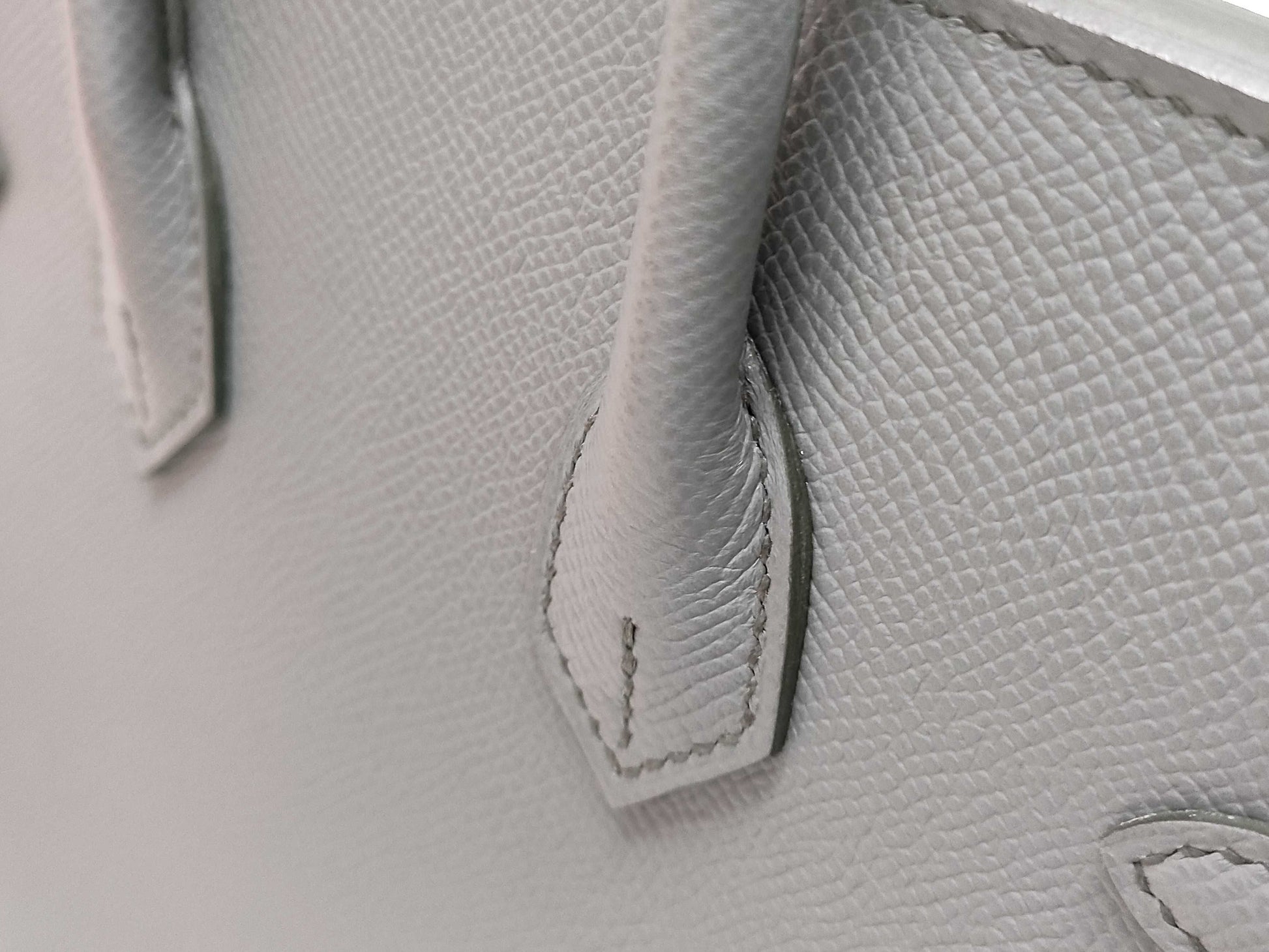 HERMES Birkin 25 Sellier Vert Amande Epsom Silver Hardware K Stamp Handbag