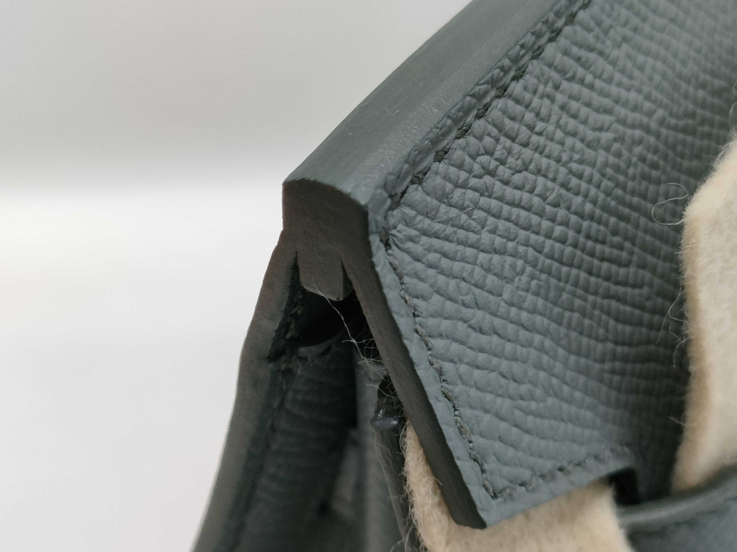 HERMES Birkin 25 Sellier Vert Amande Epsom Silver Hardware K Stamp Handbag