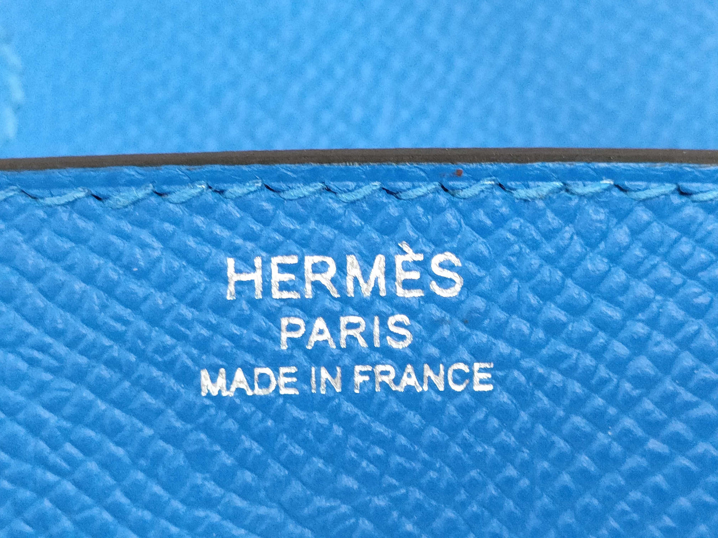 HERMES Birkin 25 Serie Bleu Hydra Epson Silver Hardware K Stamp Handbag