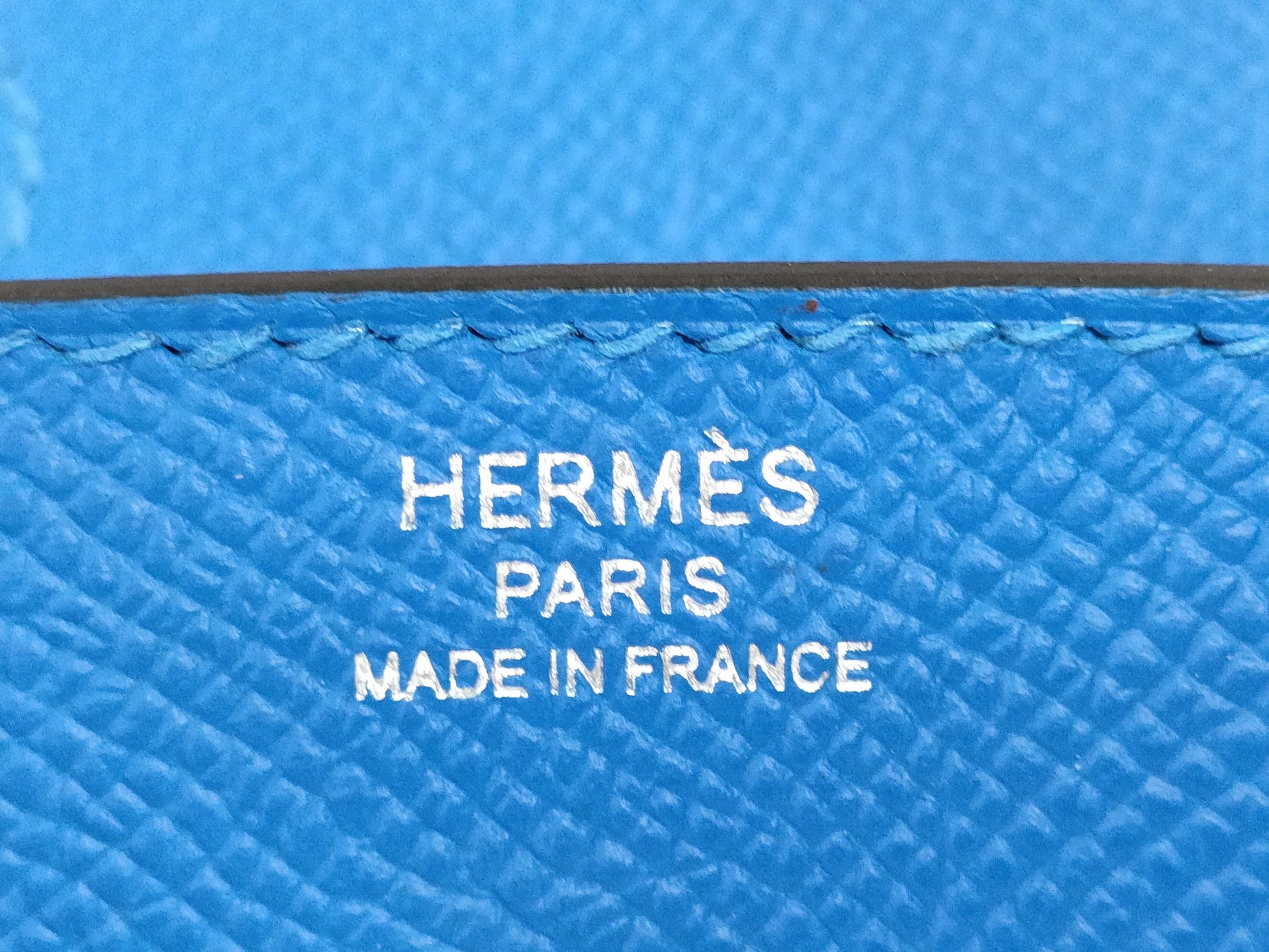 HERMES Birkin 25 Serie Bleu Hydra Epson Silver Hardware K Stamp Handbag