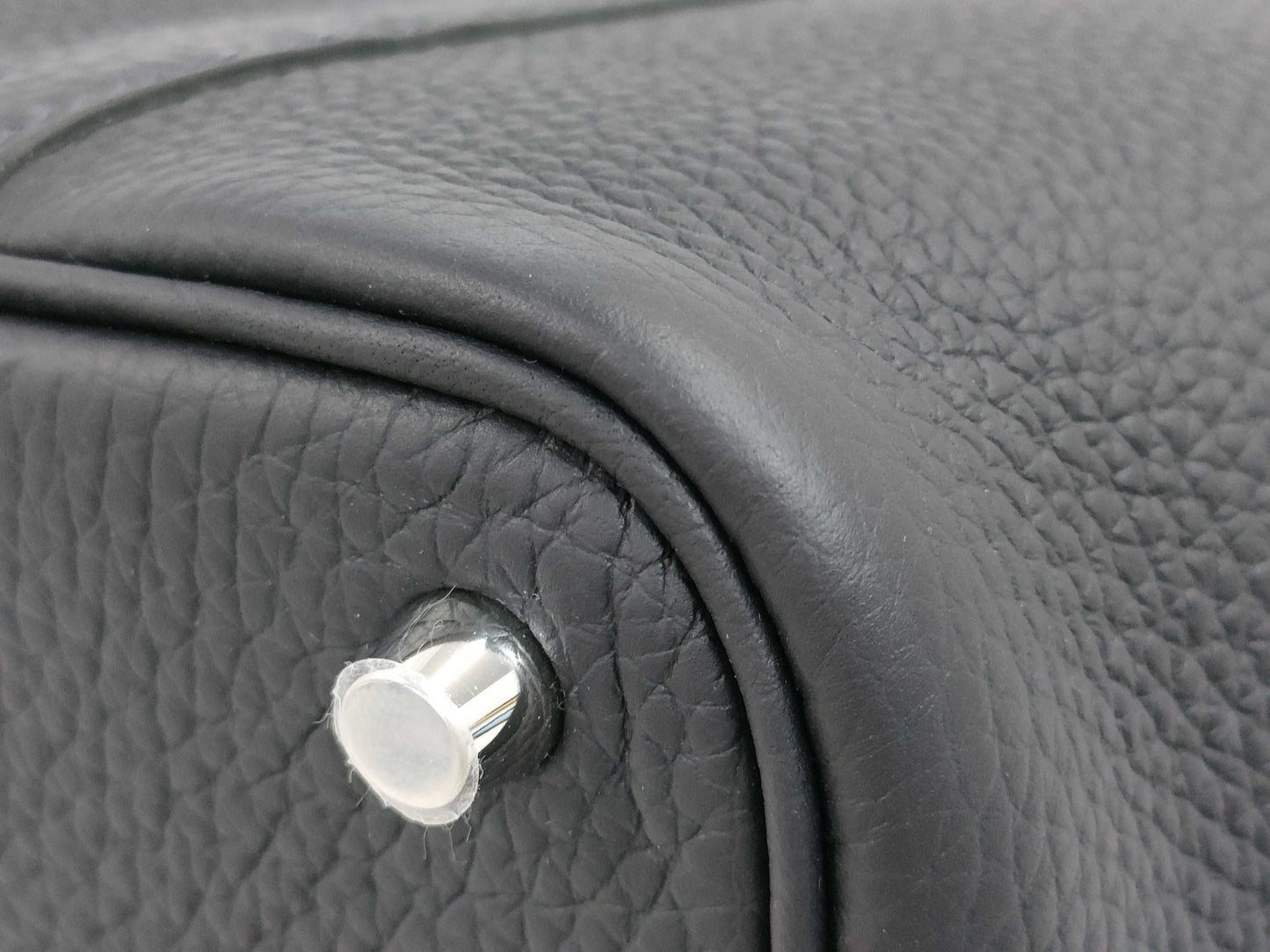 HERMES Picotin Lock 18 Bleu Nuit Taurillon Clemence Leather Handbag with Silver Hardware and U Stamp
