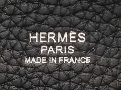HERMES Picotin Lock 18 Bleu Nuit Taurillon Clemence Leather Handbag with Silver Hardware and U Stamp