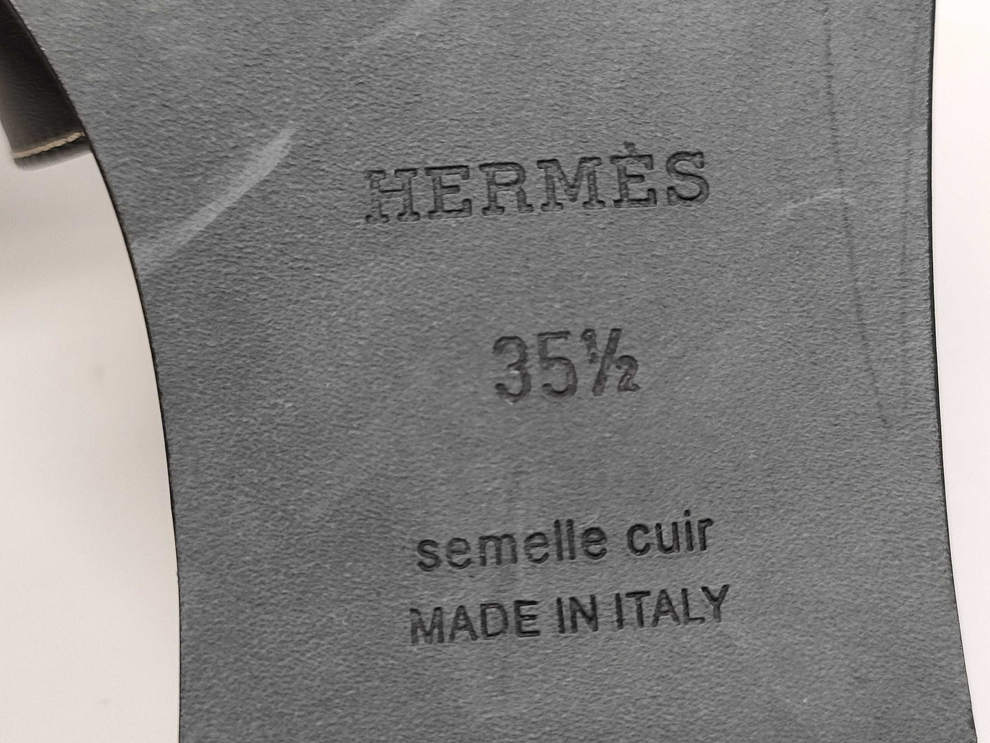 HERMES Sandals "Oran" Black Size: 35.5 Sandals
