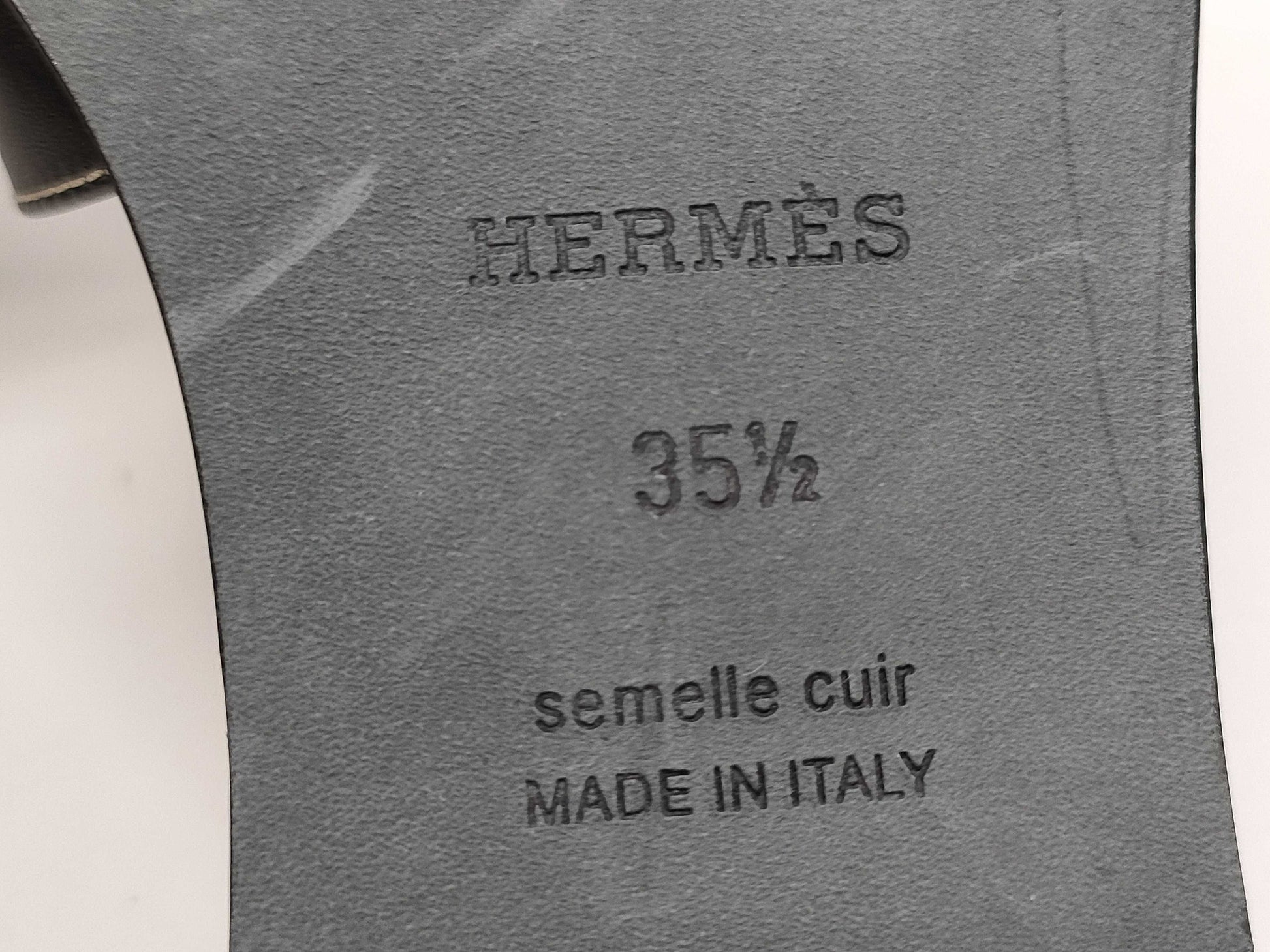 HERMES Sandals "Oran" Black Size: 35.5 Sandals