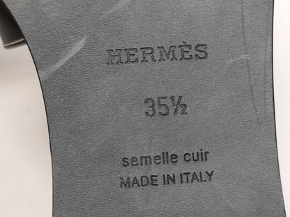 HERMES Sandals "Oran" Black Size: 35.5 Sandals
