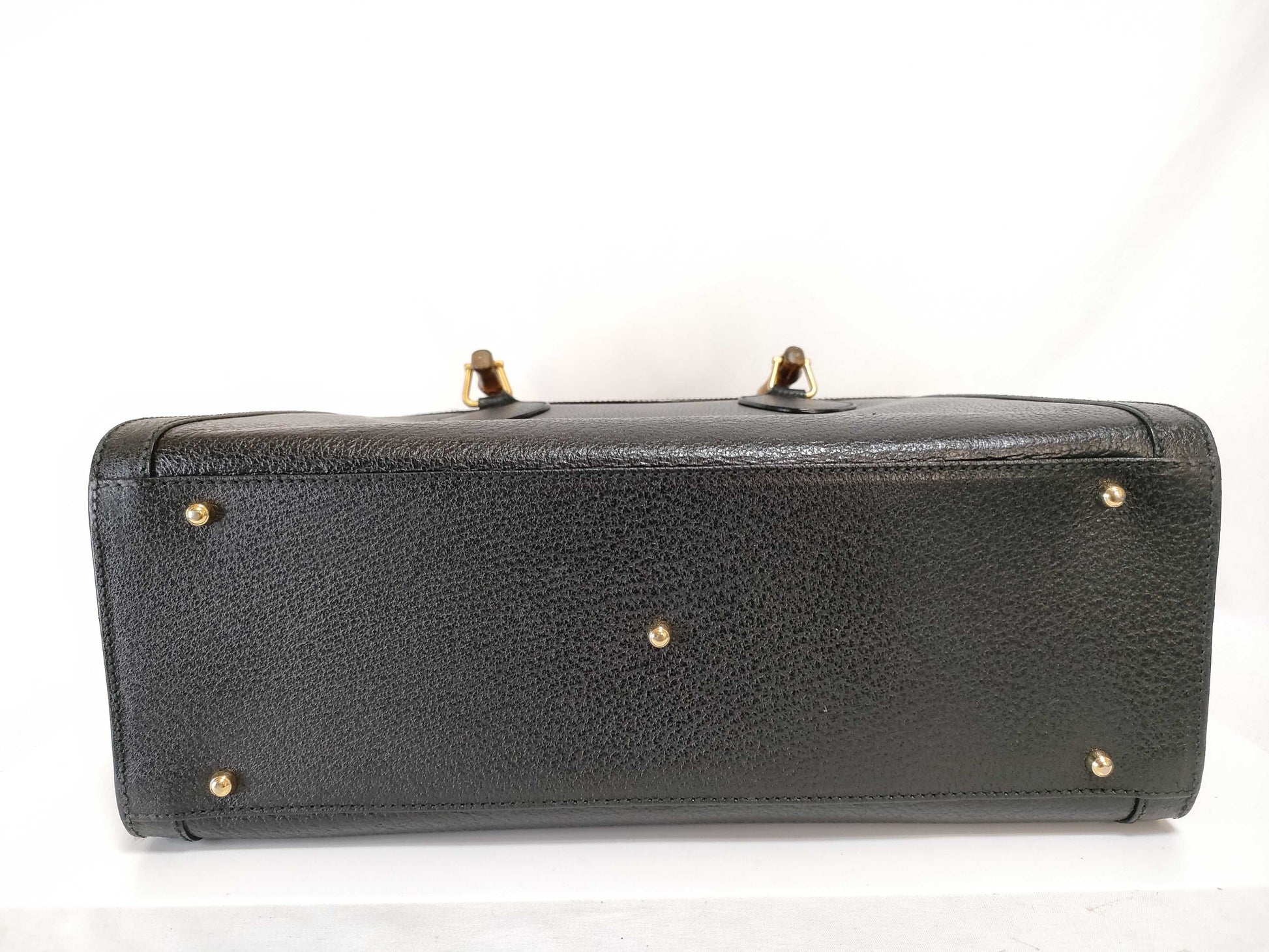 GUCCI Bamboo Diana Tote Bag in Black Leather