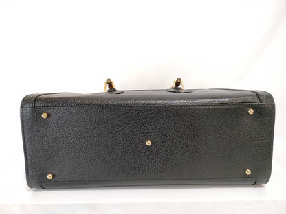 GUCCI Bamboo Diana Tote Bag in Black Leather