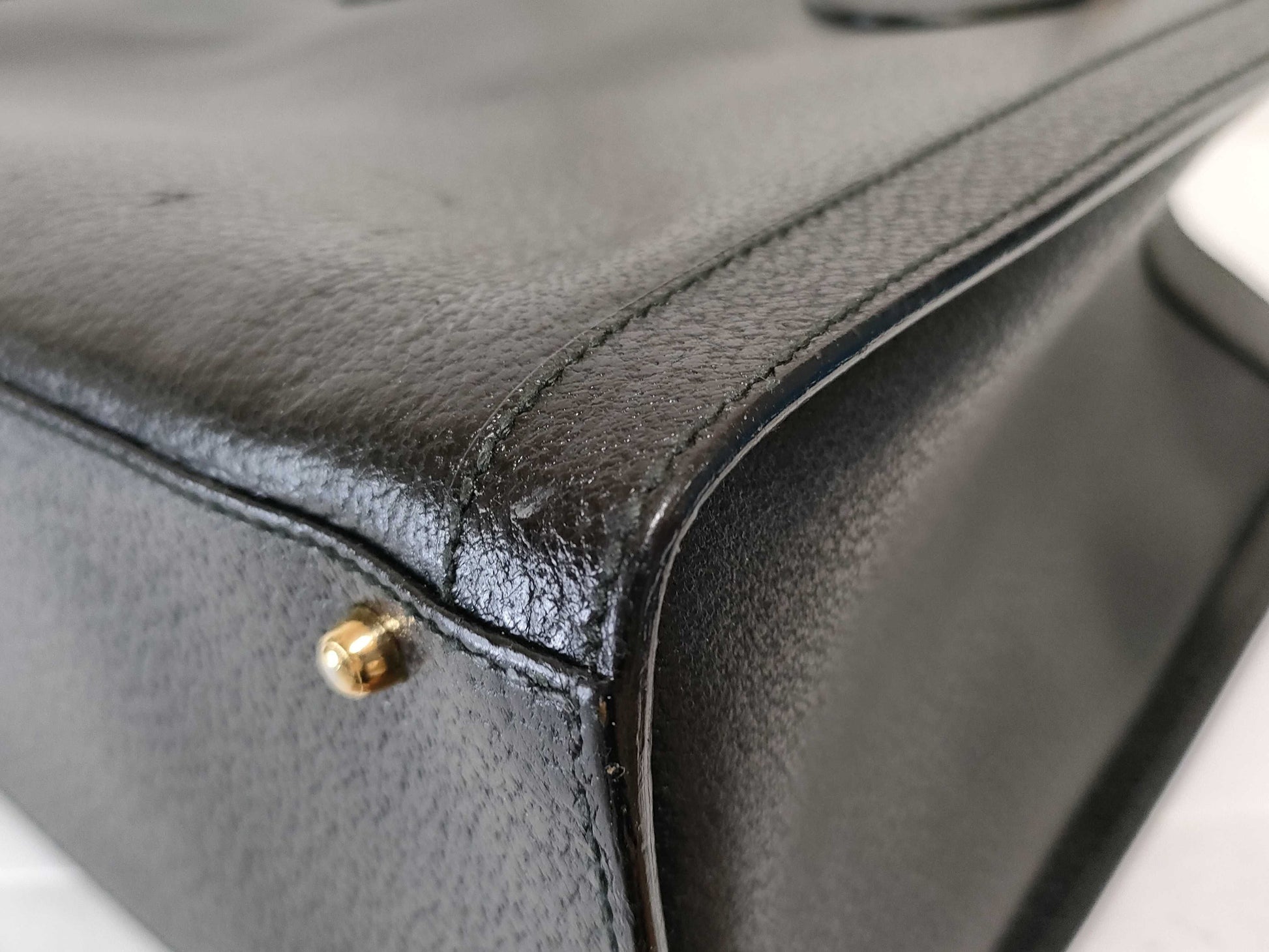 GUCCI Bamboo Diana Tote Bag in Black Leather