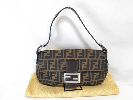 FENDI Zucca Mamma Bucket One-Shoulder Brown Shoulder Bag