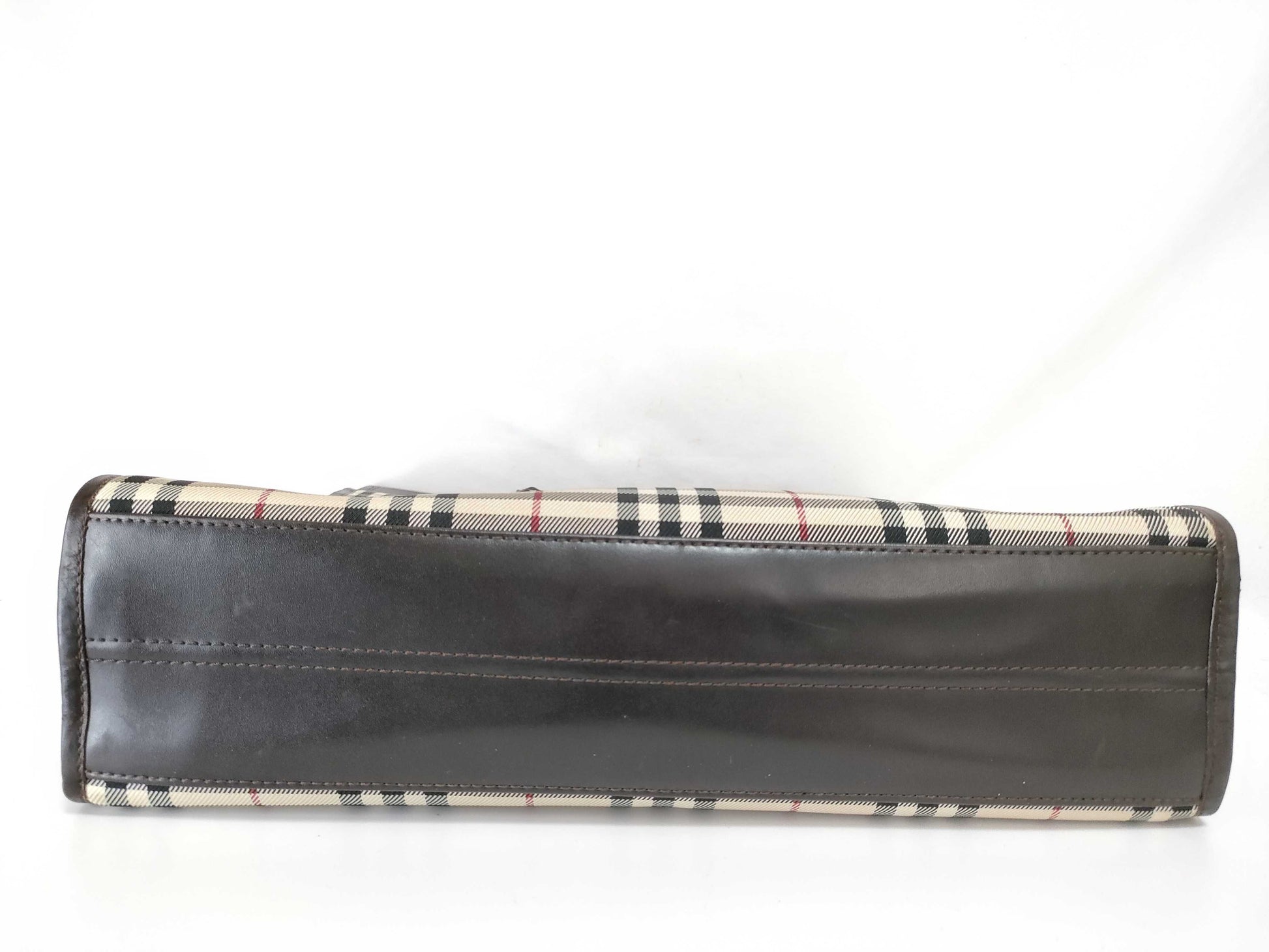 BURBERRY Nova Check Tote Bag with Logo Plate