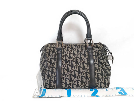 Dior Trotter Mini Boston Handbag with D-shaped hardware, Navy