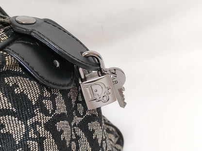 Dior Trotter Mini Boston Handbag with D-shaped hardware, Navy
