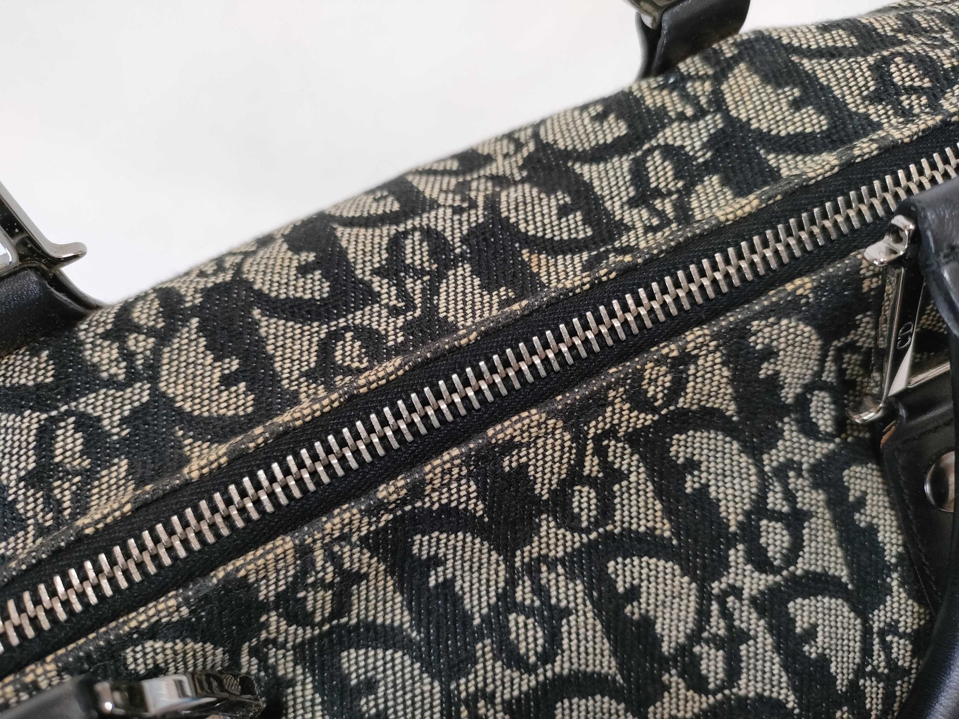 Dior Trotter Mini Boston Handbag with D-shaped hardware, Navy