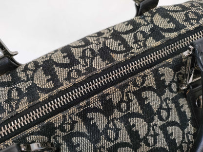 Dior Trotter Mini Boston Handbag with D-shaped hardware, Navy