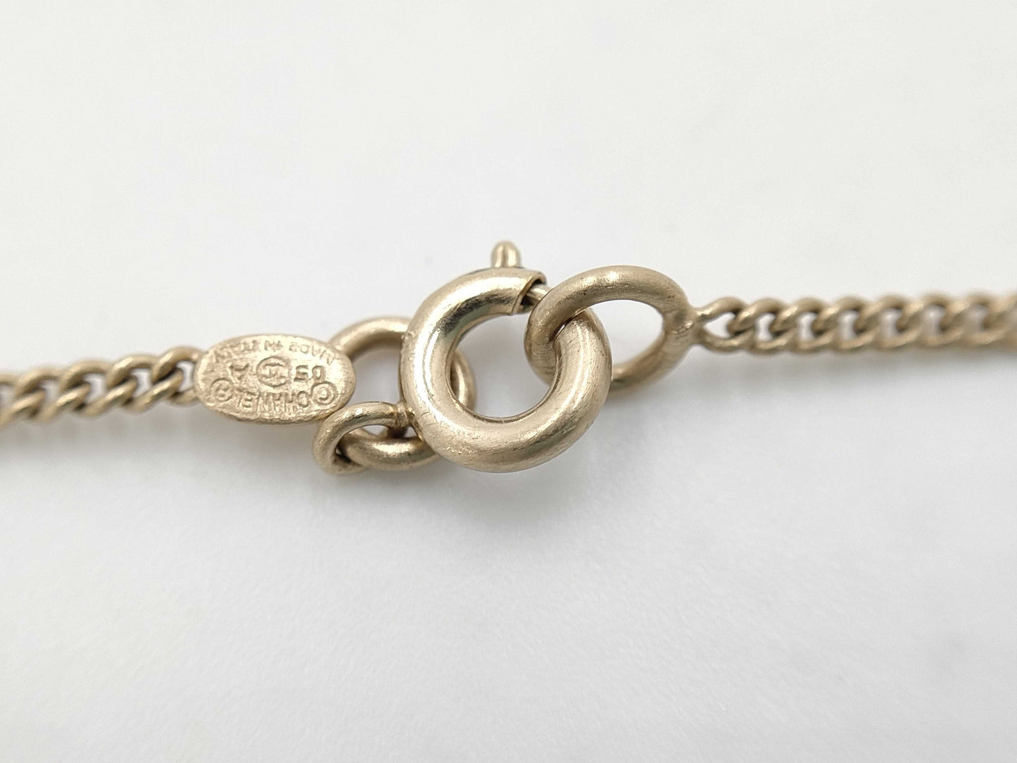 CHANEL Coco Mark Rhinestone Matelasse 05A Necklace