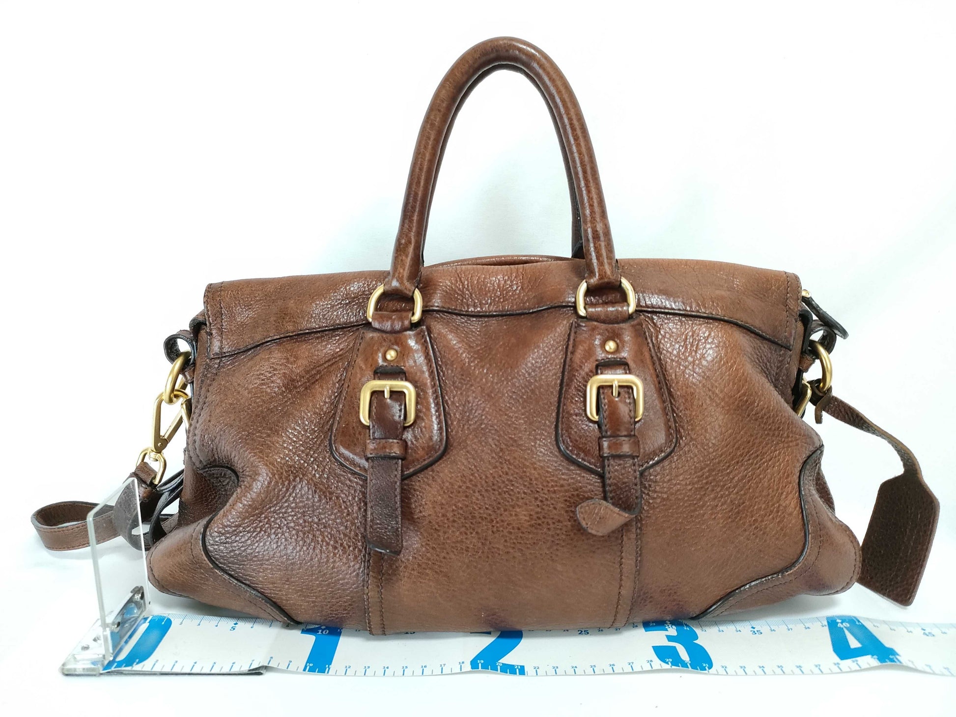 PRADA Prada Leather Handbag 2-Way Shoulder Strap Handbag
