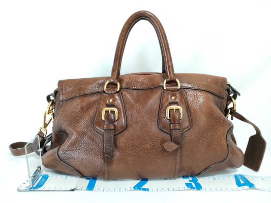 PRADA Prada Leather Handbag 2-Way Shoulder Strap Handbag