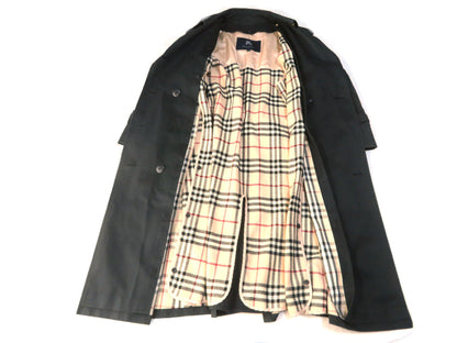 BURBERRY London Nova Check Trench Coat with Liner, Black