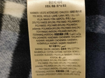 BURBERRY Hooded Coat with Checked Liner, Navy Jacket