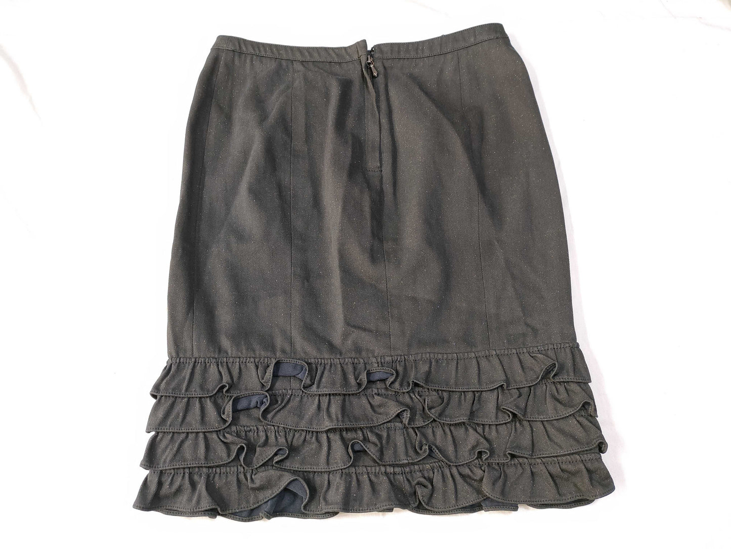 CHANEL Coco Mark Frill Skirt Black 04A Skirt