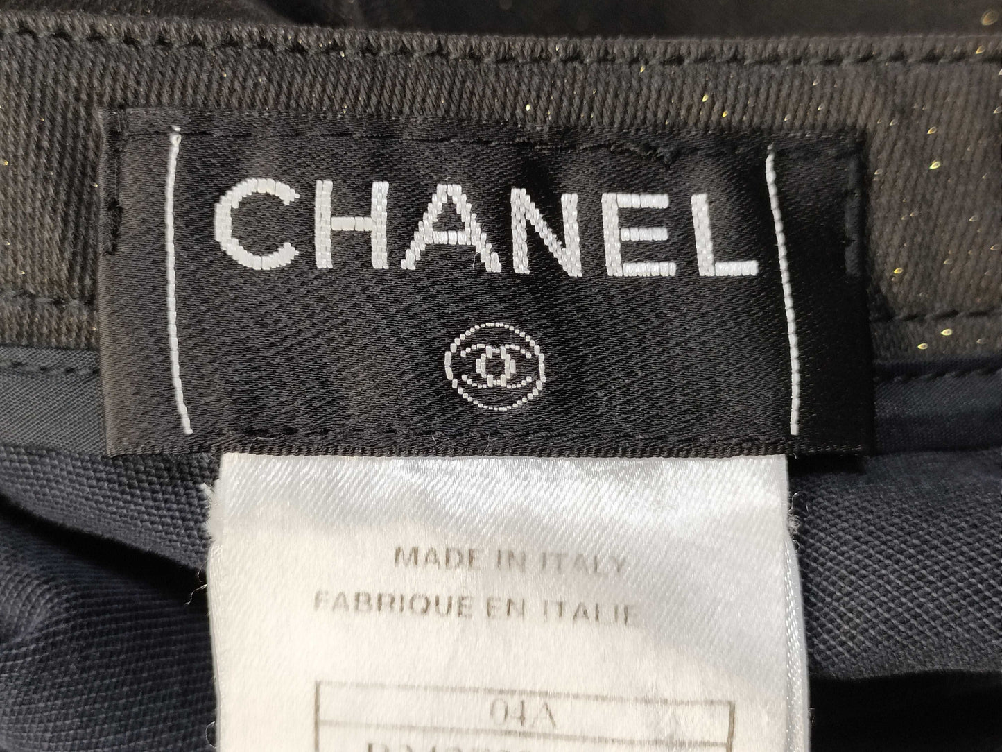 CHANEL Coco Mark Frill Skirt Black 04A Skirt