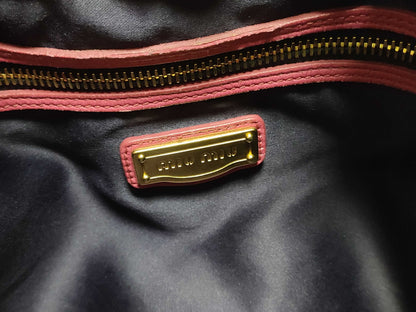 Miu Miu Matelasse Tote Bag Pink Tote Bag