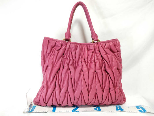 Miu Miu Matelasse Tote Bag Pink Tote Bag