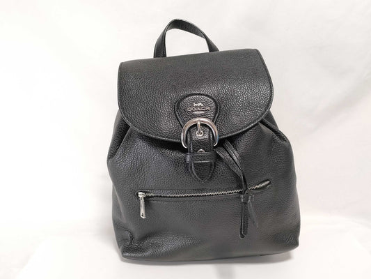 COACH CLIO Leather Backpack in Black