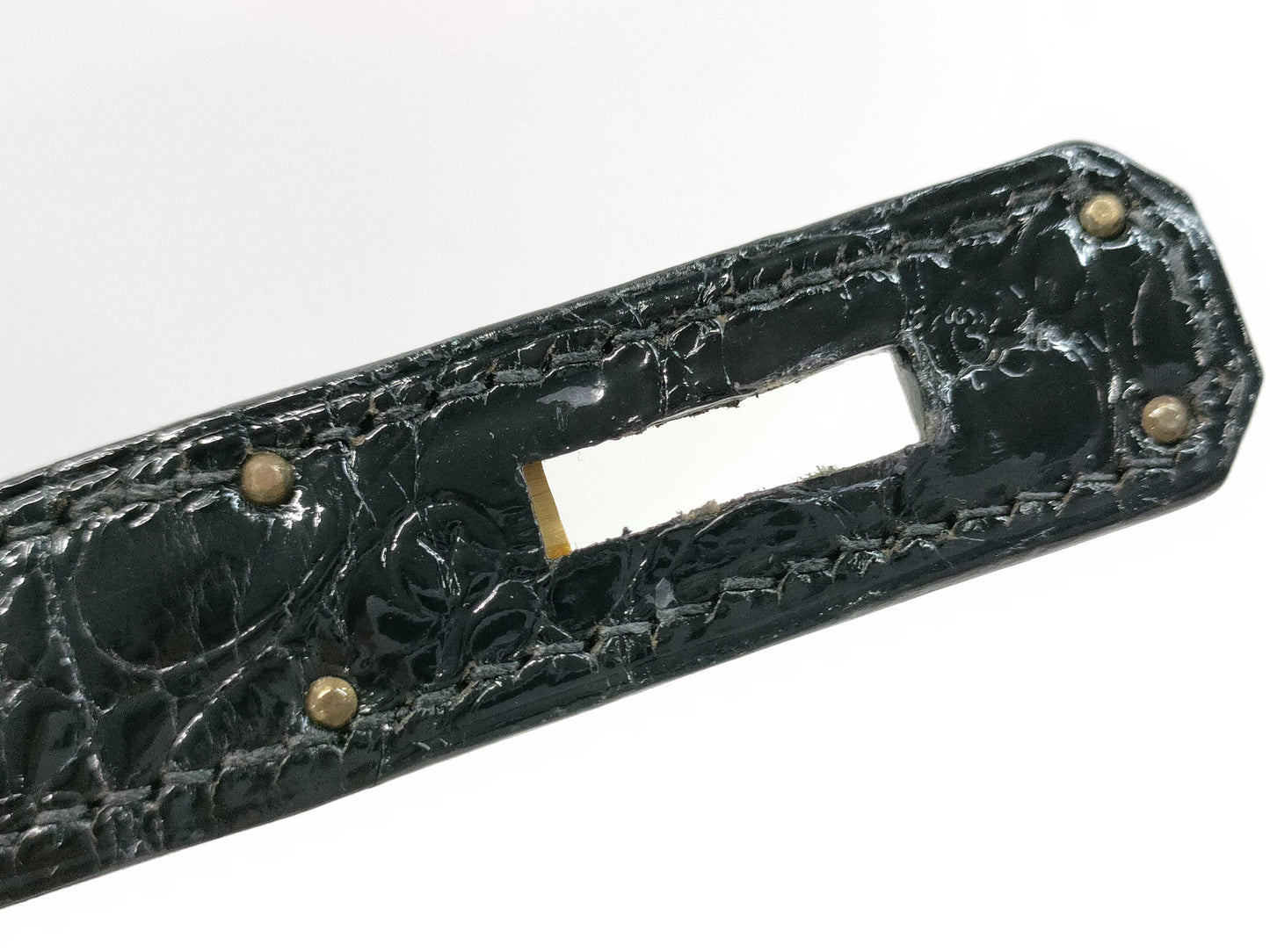 HERMES HERMES Kelly 32 Polosus Black Gold Hardware Black Noir 〇Y Bag