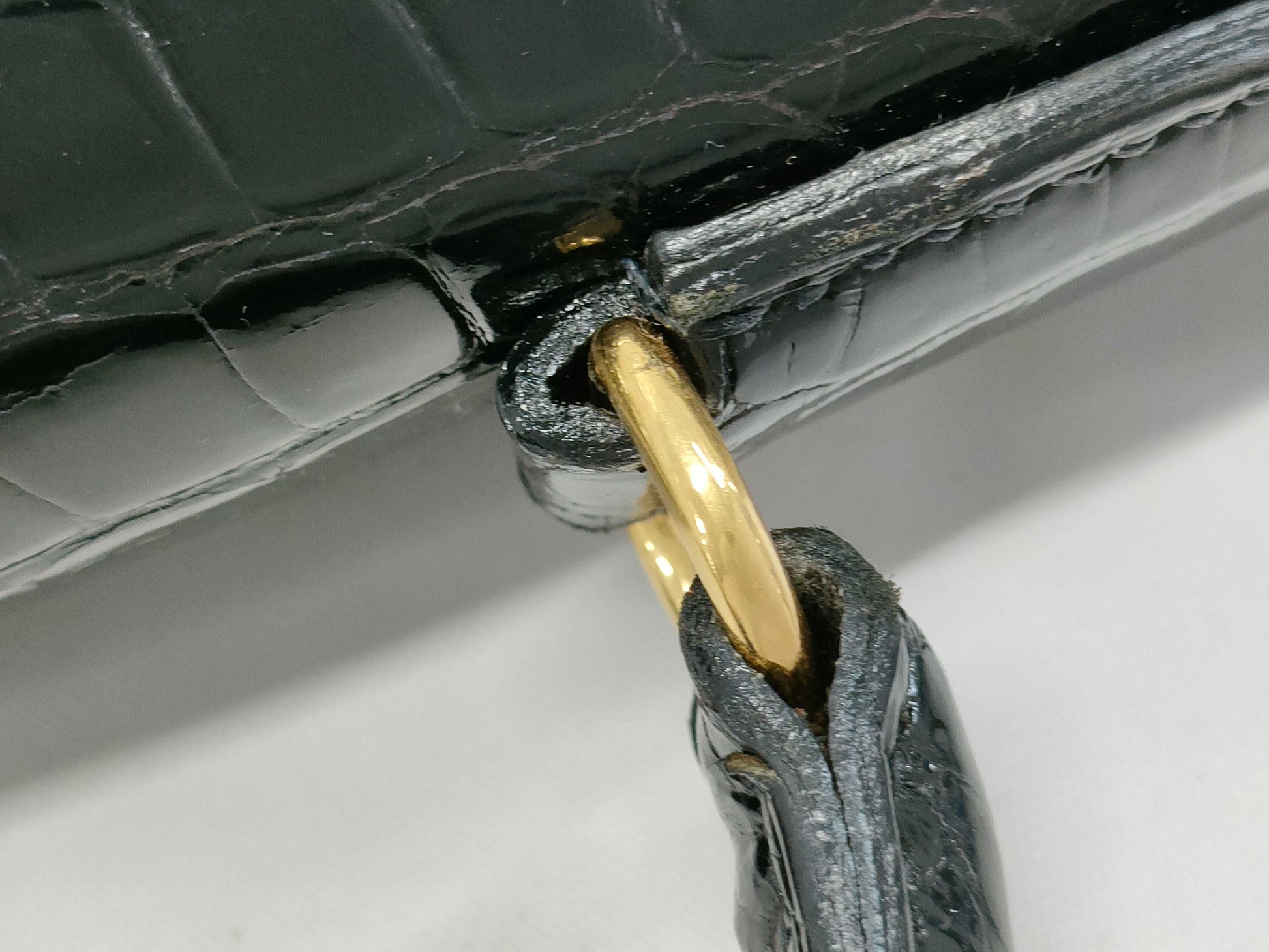 HERMES HERMES Kelly 32 Polosus Black Gold Hardware Black Noir 〇Y Bag