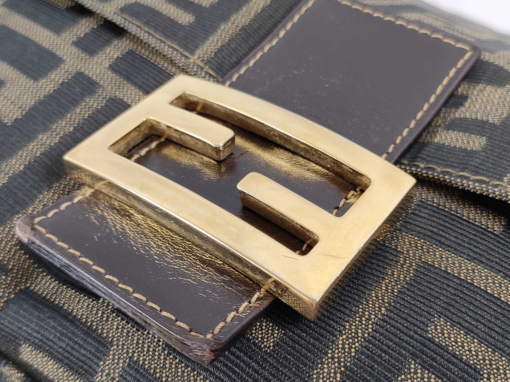 FENDI Zucca pattern Fendi Mamma Bucket one-shoulder bag canvas 2308 26325 089 brown handbag