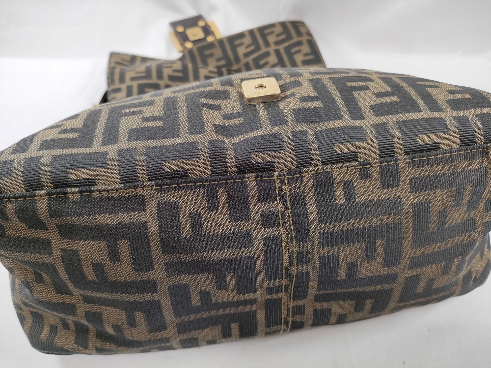 FENDI Zucca pattern Fendi Mamma Bucket one-shoulder bag canvas 2308 26325 089 brown handbag
