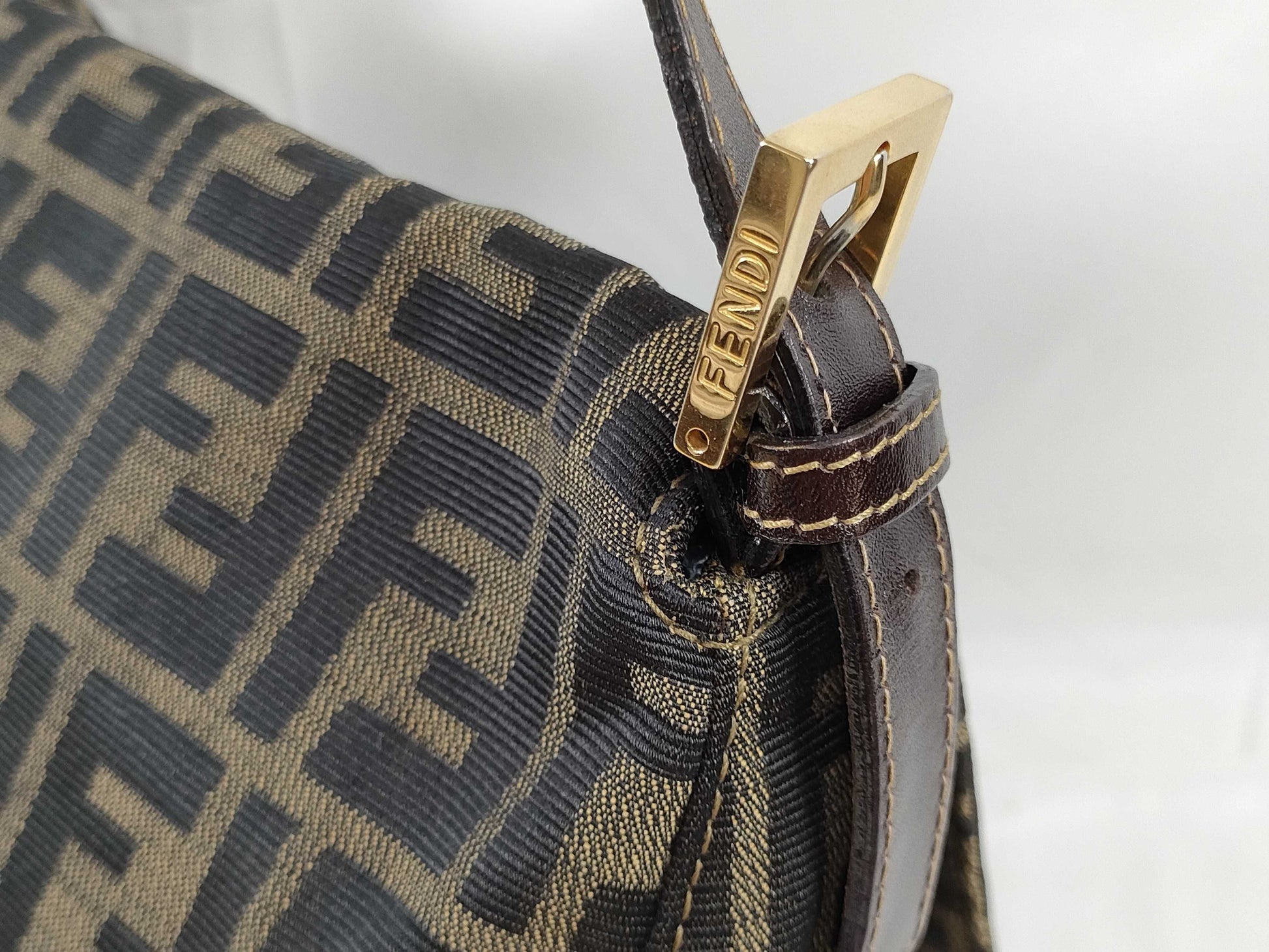 FENDI Zucca pattern Fendi Mamma Bucket one-shoulder bag canvas 2308 26325 089 brown handbag