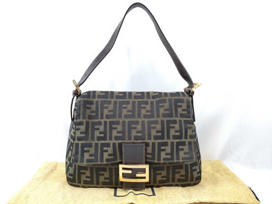 FENDI Zucca pattern Fendi Mamma Bucket one-shoulder bag canvas 2308 26325 089 brown handbag