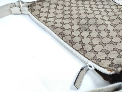 GUCCI GG Canvas Leather Shoulder Bag