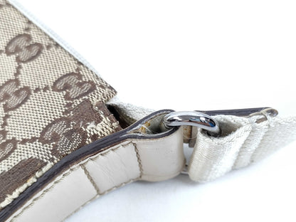 GUCCI GG Canvas Leather Shoulder Bag