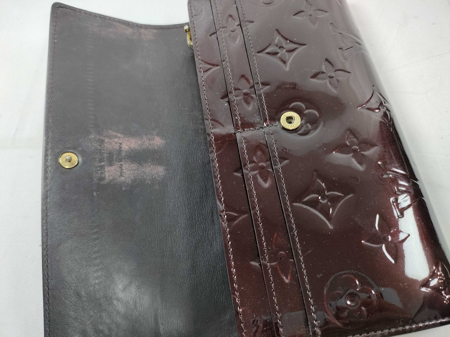 LOUIS VUITTON TN 1102 RFID Unverified Vernis LV Vernis Aultefeuille Sarah Wallet