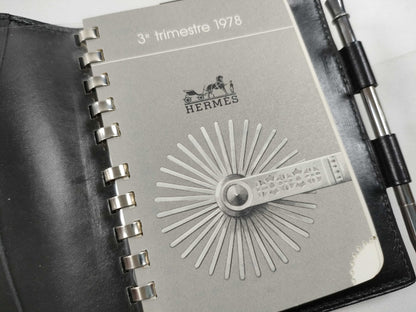 HERMES engraved ◯ H Hermes notebook notebook cover