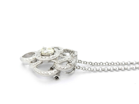 D 0.735ct FDD 0.20ct PT900/850 21.3g Necklace 