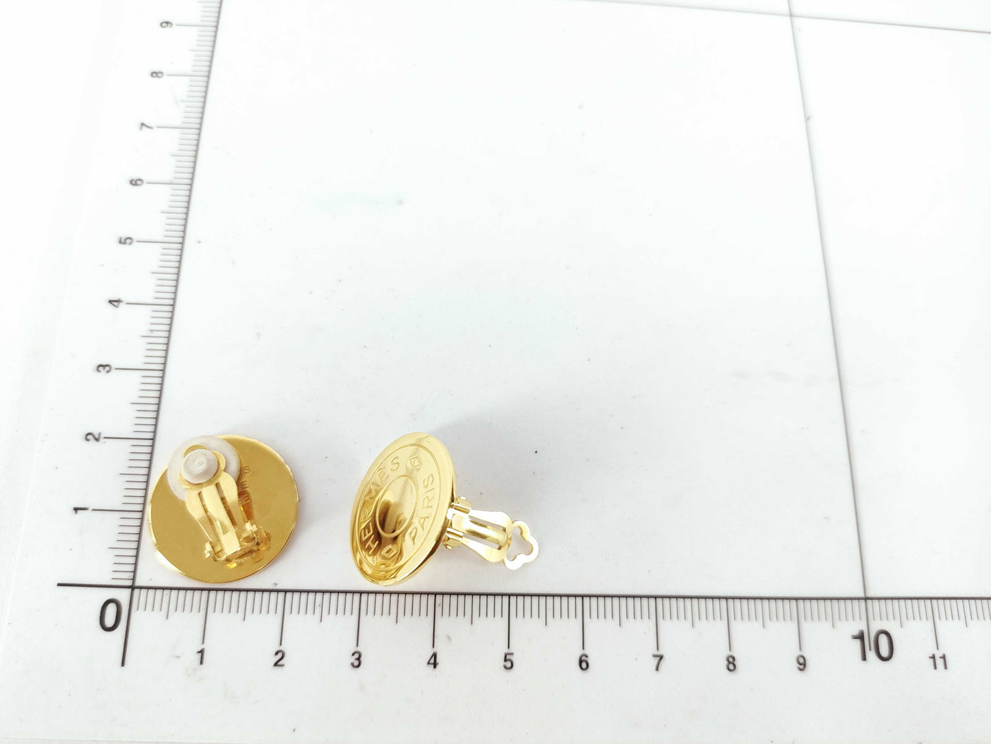 HERMES Serie Earrings GP Gold Earrings