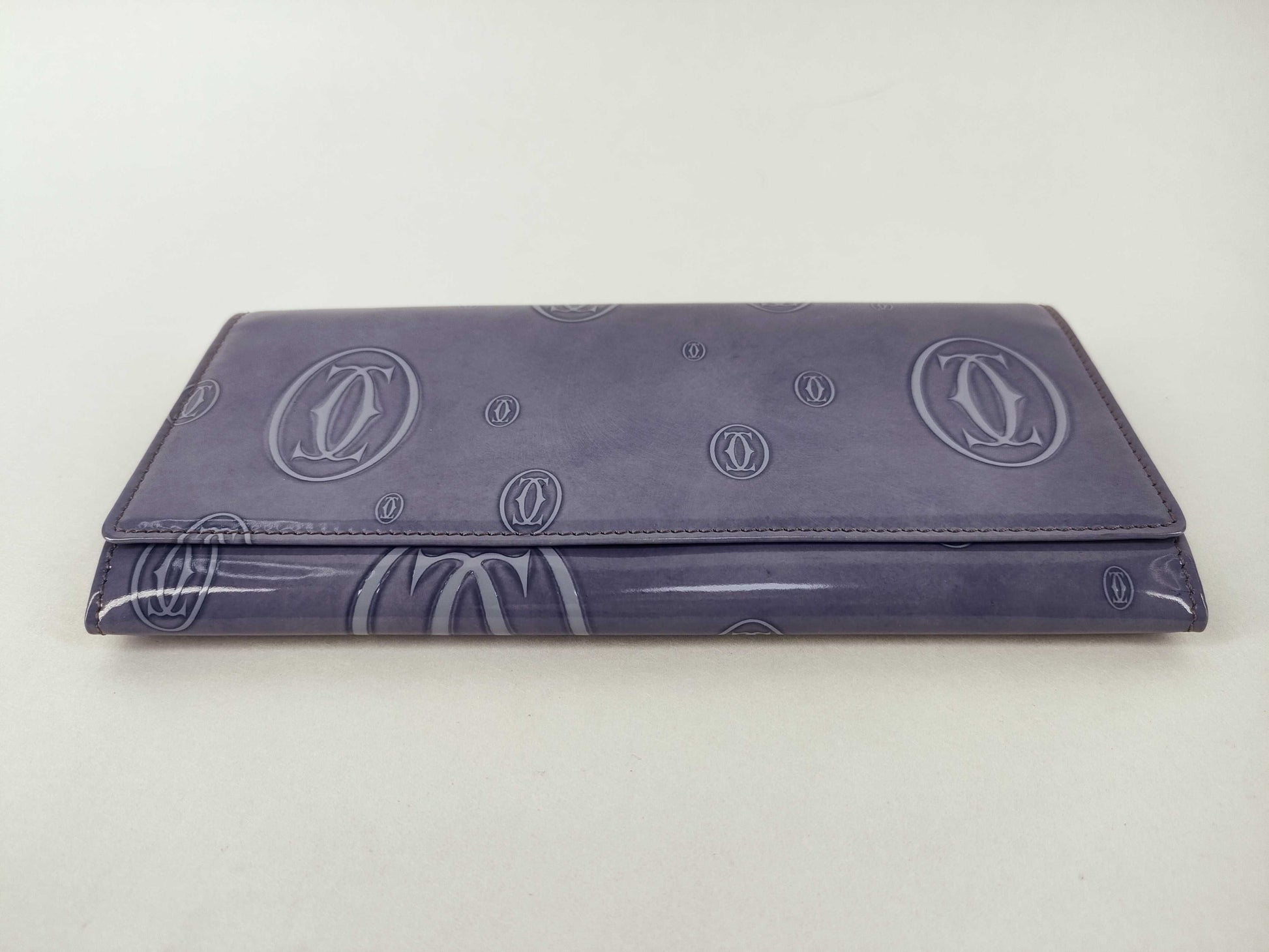 Cartier Happy Birthday Bi-fold Long Wallet, Enamel, Purple
